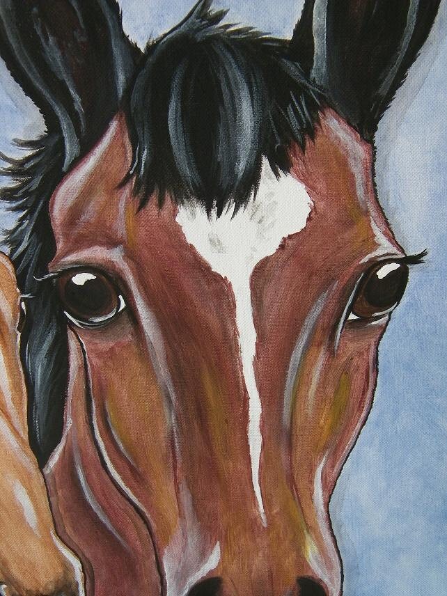 Custom Multiple Pet Portrait Painting 16x20 handpainted pet memorial, pet lover gift, horse art, dog art, personalized art