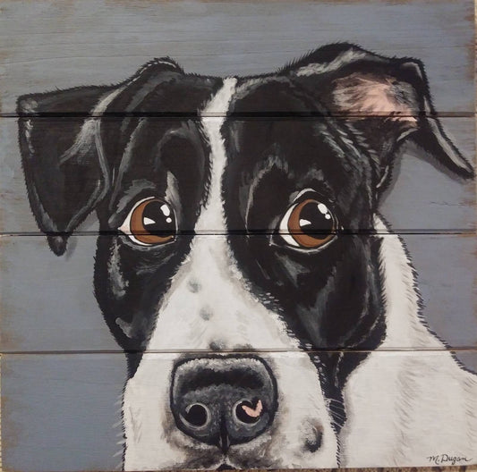 Custom Painted Pet Portrait on wood 10"×10", dog painting, pet memorial, pet owner gift, best friend, dog, cat