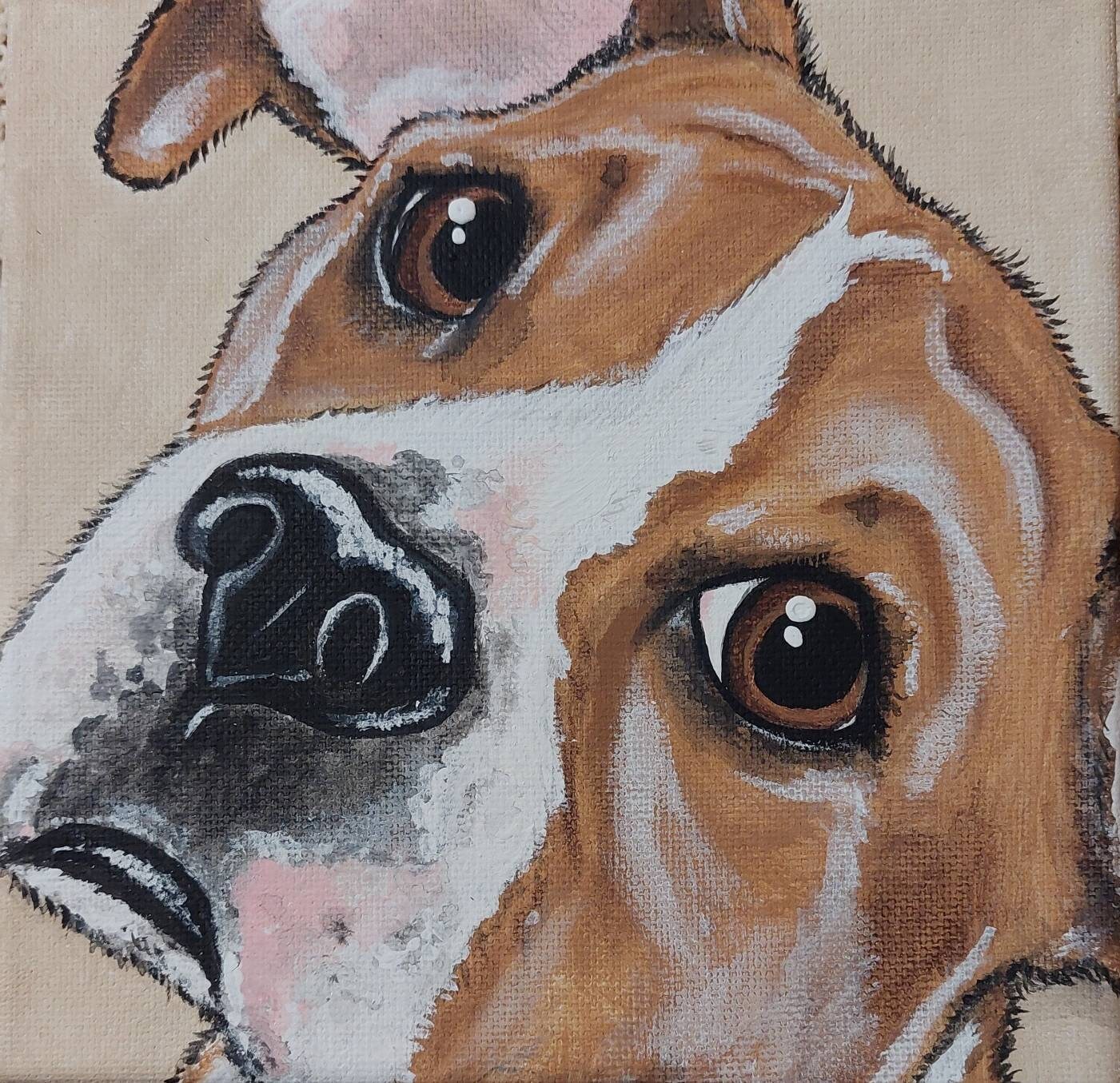 CUSTOM Pet Portrait Painting 6x6 pet memorial, dog, cat, best friend , pet loss, #petportrait
