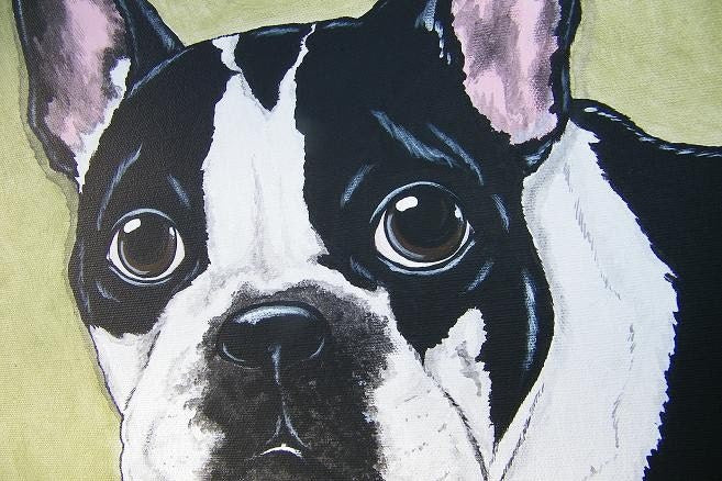 Custom Pet Portrait Painting 12x12 handpainted Pet Memorial, pet loss, dog painting, best friend, pet owner gift