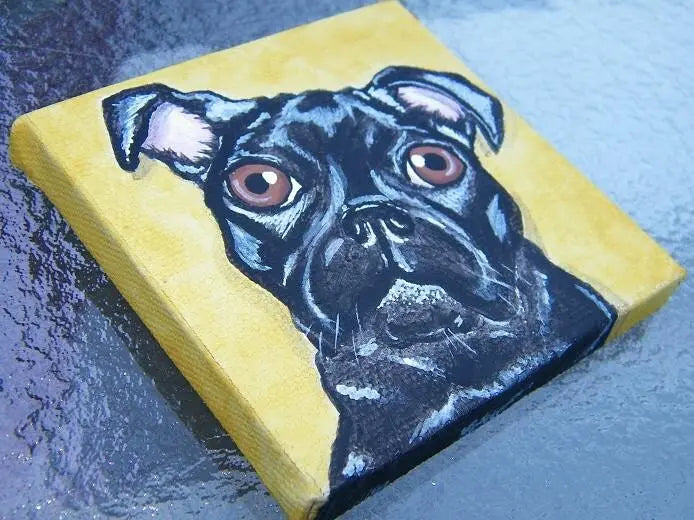 Custom Pet Portrait Painting 12x12 handpainted Pet Memorial, pet loss, dog painting, best friend, pet owner gift