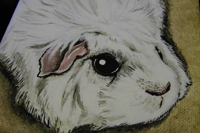 Custom Pet Painting Portrait 5x7, dog, cat, pet memorial, pet loss, pet owner gift, personalized, painted pet