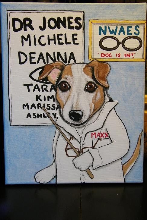 Custom Funny Pet Portrait - Just for you - 9x12 canvas