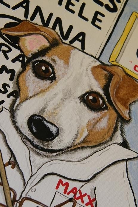 Custom Funny Pet Portrait - Just for you - 9x12 canvas