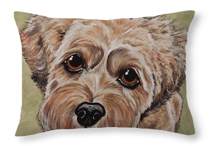 Scruffy woof - Throw Pillow