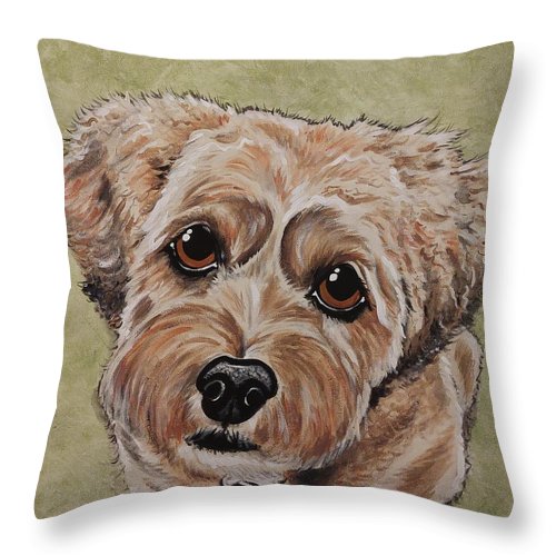 Scruffy woof - Throw Pillow