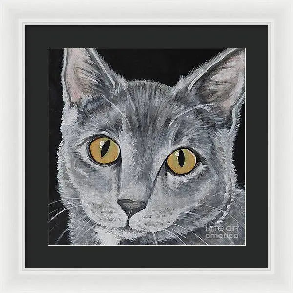 Wolf cat - Framed Print Pixels