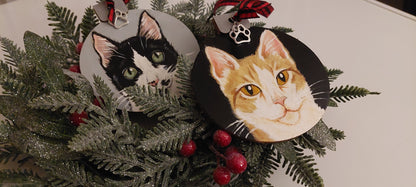 Pet Ornament Hand-Painted of Your Pet from photo, Pet love, for him, gift for her, pet portrait, wood ornament,painted pet, tree ornament, painted (Copy) (Copy)