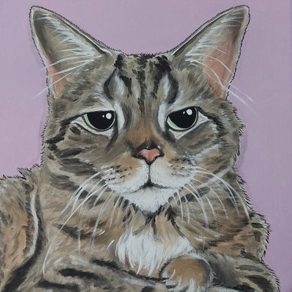 Painted Pet Portrait CUSTOM Painting, Pet Memorial, for Pet Lovers, for Pet Owners, gift for her, gift for him, dog groomer decor, pet store decor,painting of cat