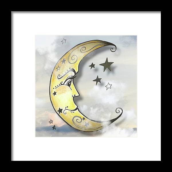 Mr. Moon #1 - Framed Print