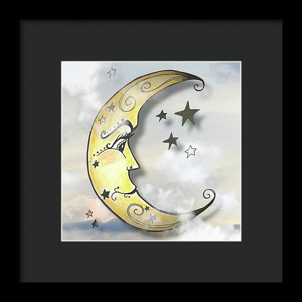 Mr. Moon #1 - Framed Print