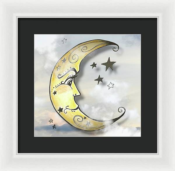 Mr. Moon #1 - Framed Print