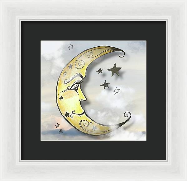 Mr. Moon #1 - Framed Print