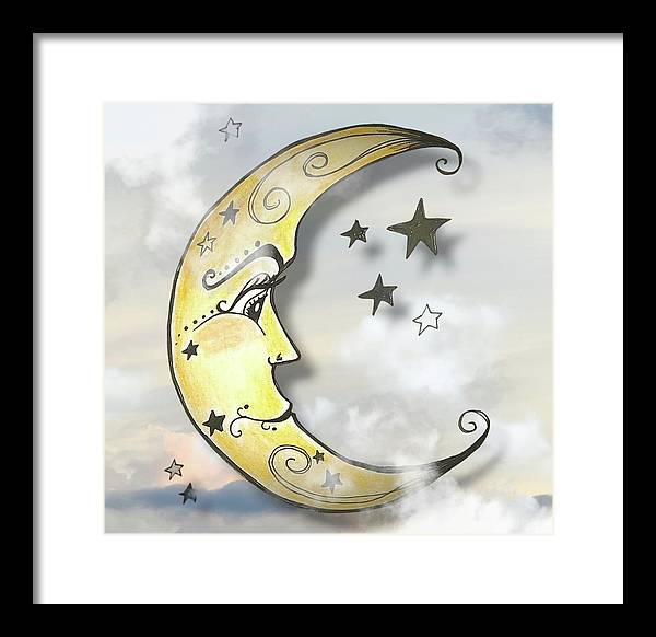 Mr. Moon #1 - Framed Print