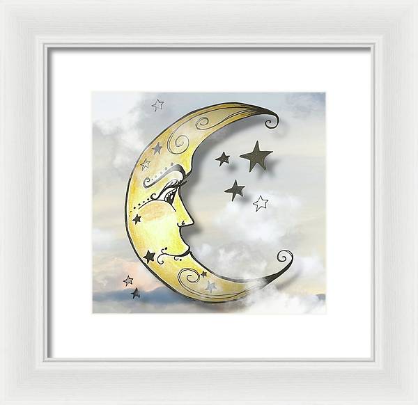 Mr. Moon #1 - Framed Print