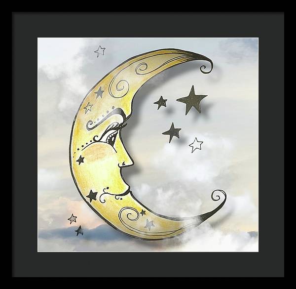 Mr. Moon #1 - Framed Print