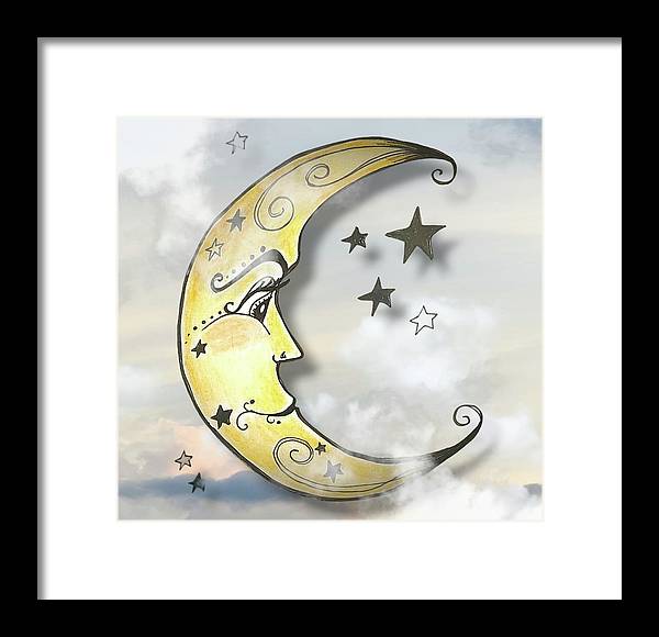 Mr. Moon #1 - Framed Print