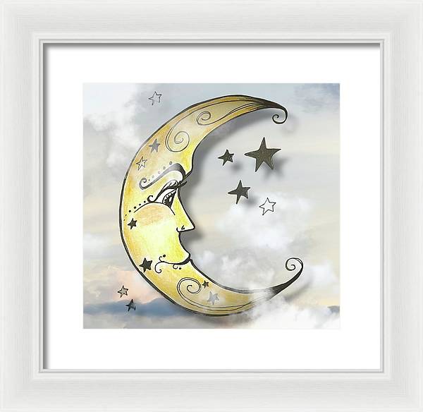 Mr. Moon #1 - Framed Print