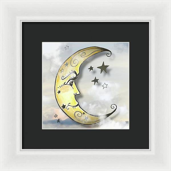 Mr. Moon #1 - Framed Print