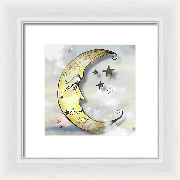 Mr. Moon #1 - Framed Print