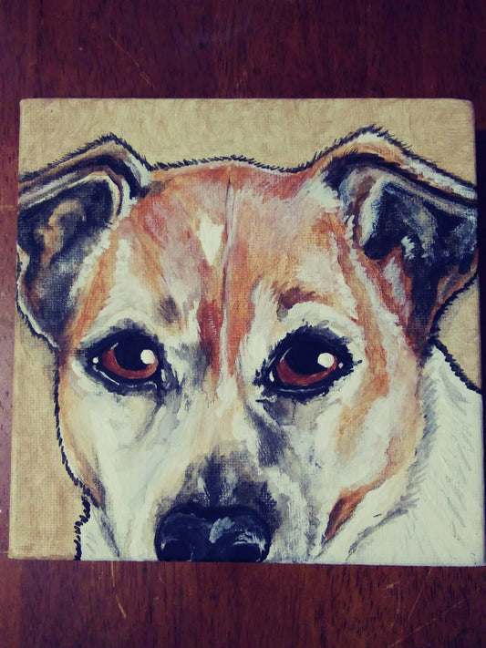 CUSTOM Pet Portrait Painting 6x6, Pet memorial, gift, animal lover, personalized, dog, cat