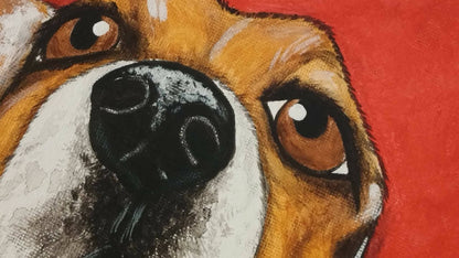 CUSTOM Pet Portrait Painting - Original 16x20 Pet loss, Pet Memorial, best friend