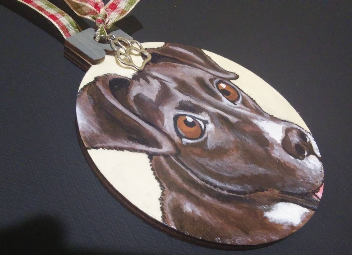 Custom Pet Portrait Christmas Ornament - Hand painted, Pet memorial, personalized, Christmas gift, pet lover, chihuahua, dog, cat