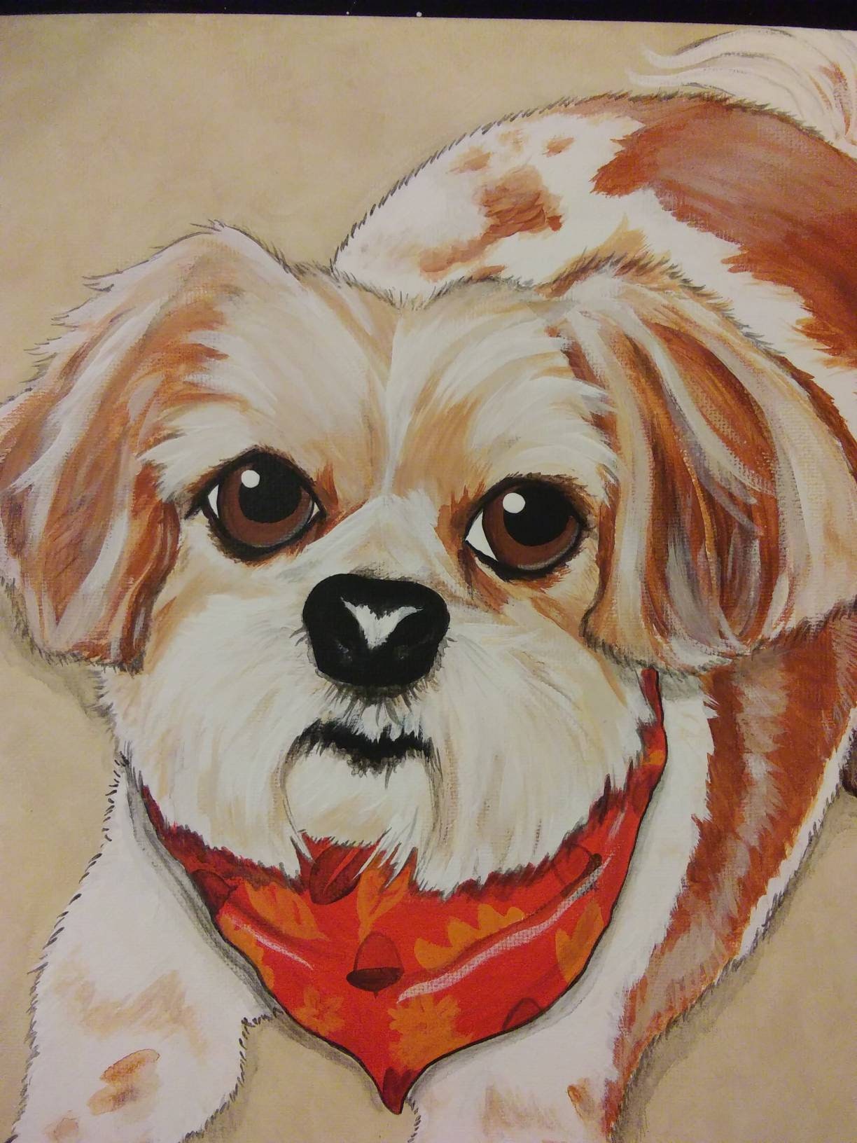 Custom Pet Portrait Painting 12x12 handpainted Pet Memorial, pet loss, dog painting, best friend, pet owner gift