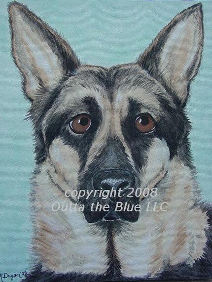 CUSTOM Pet Portrait Painting - Original 16x20 Pet loss, Pet Memorial, best friend
