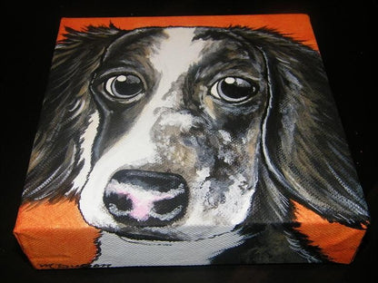 CUSTOM Pet Portrait Painting 6x6 pet memorial, dog, cat, best friend , pet loss