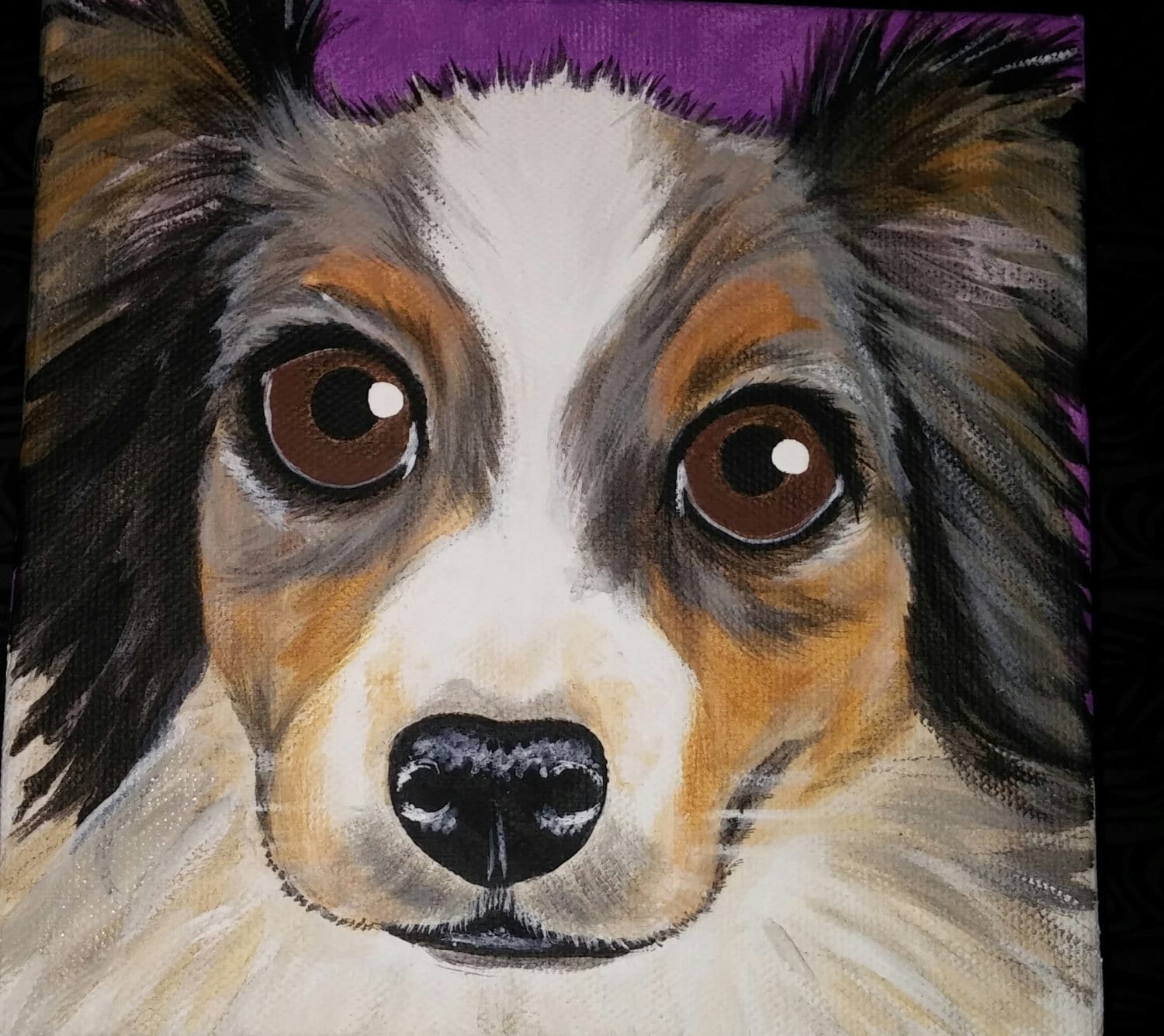 Custom Pet Portrait Painting 6x6, pet memorial, gift idea, pet owner gift, pet loss, man's best friend, dog, cat